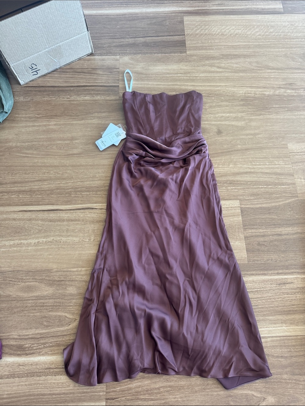 Strapless draped Dress